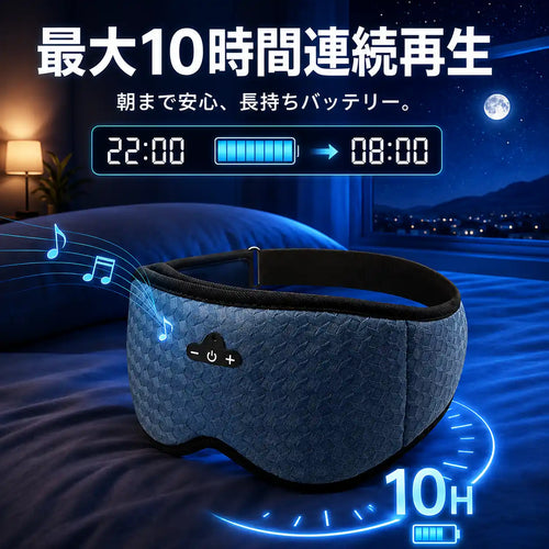 「カーテンを閉めても眠れない…」光をしっかり遮り、外の音をリラックスサウンドで包み込むMusic Sleep Mask