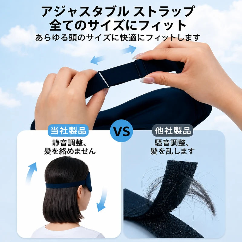 「カーテンを閉めても眠れない…」光をしっかり遮り、外の音をリラックスサウンドで包み込むMusic Sleep Mask